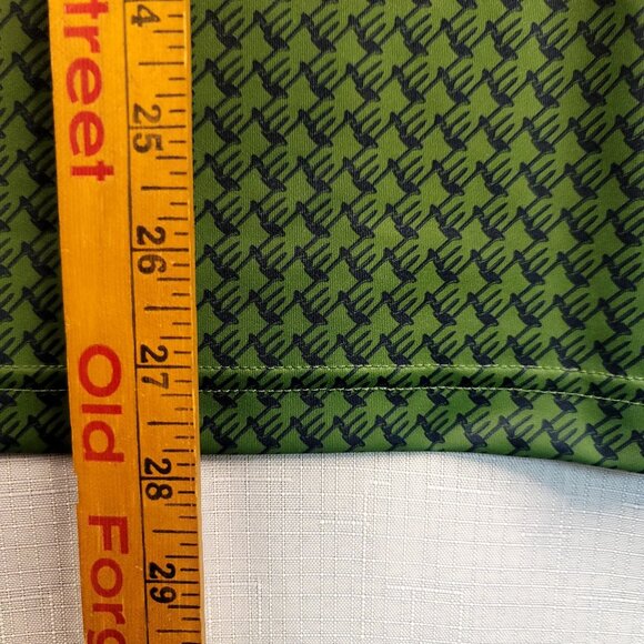 Walter Hagen Mens Small Performance 11 Golf Polo Houndstooth Print Olive Green - Picture 7 of 10